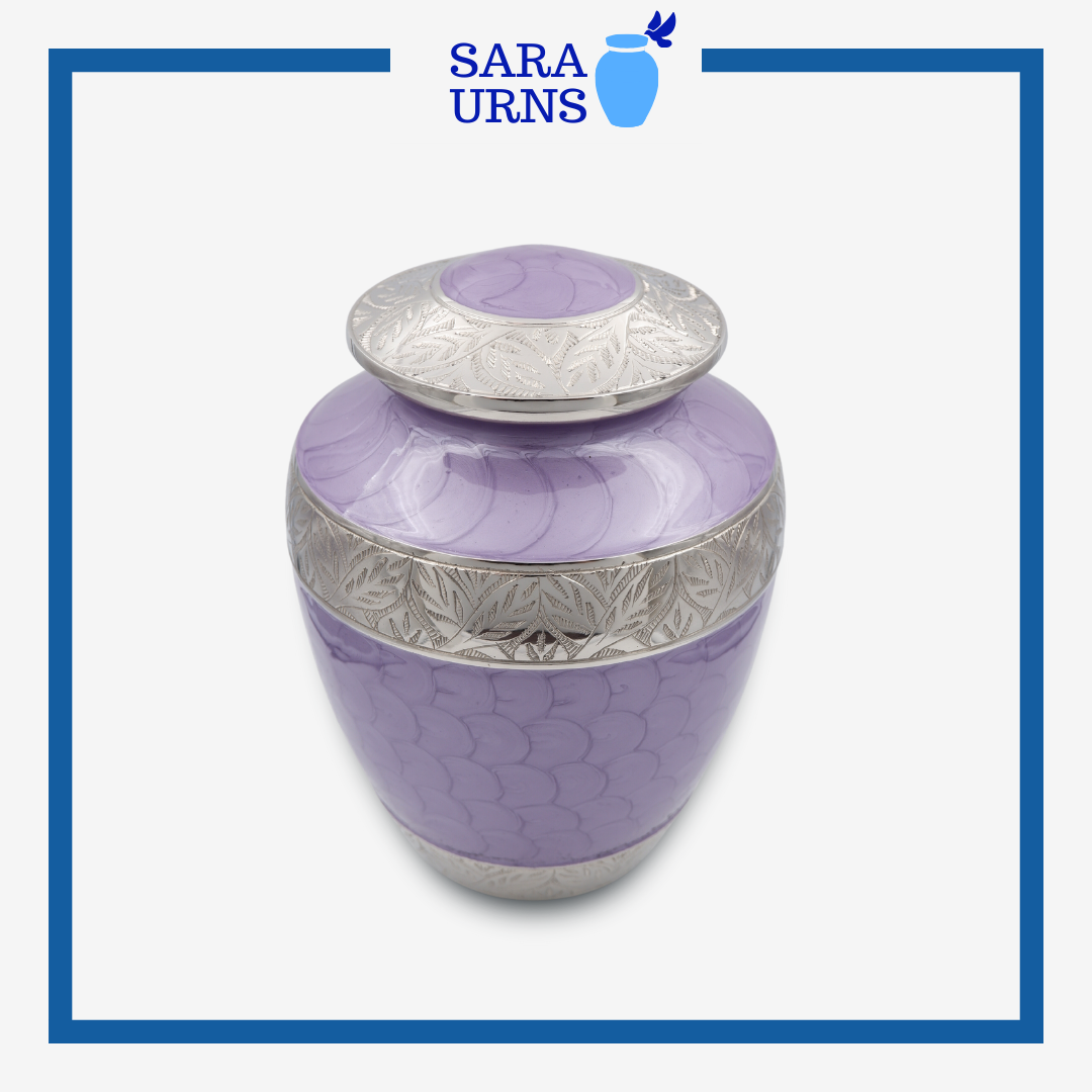 Purple Skies Aluminum Metal Urn