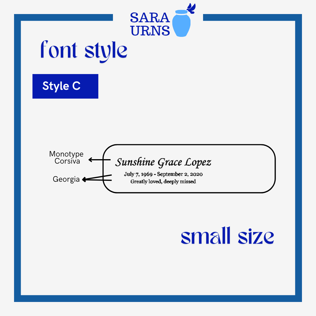 Small Customized Urn Nameplates