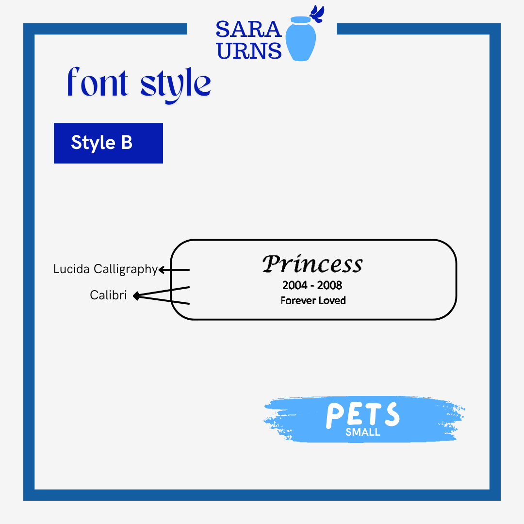 Pet Small Customized Urn Nameplates