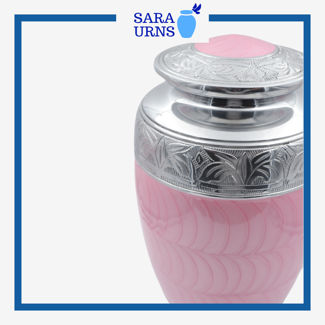 Pink Hope Aluminum Metal Urn