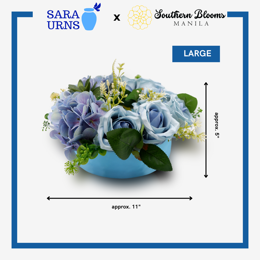Large Forever Urn Flower Arrangement Blue