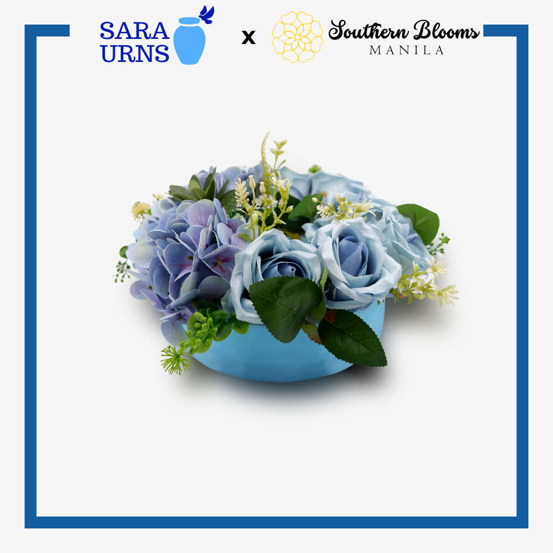 Large Forever Urn Flower Arrangement Blue