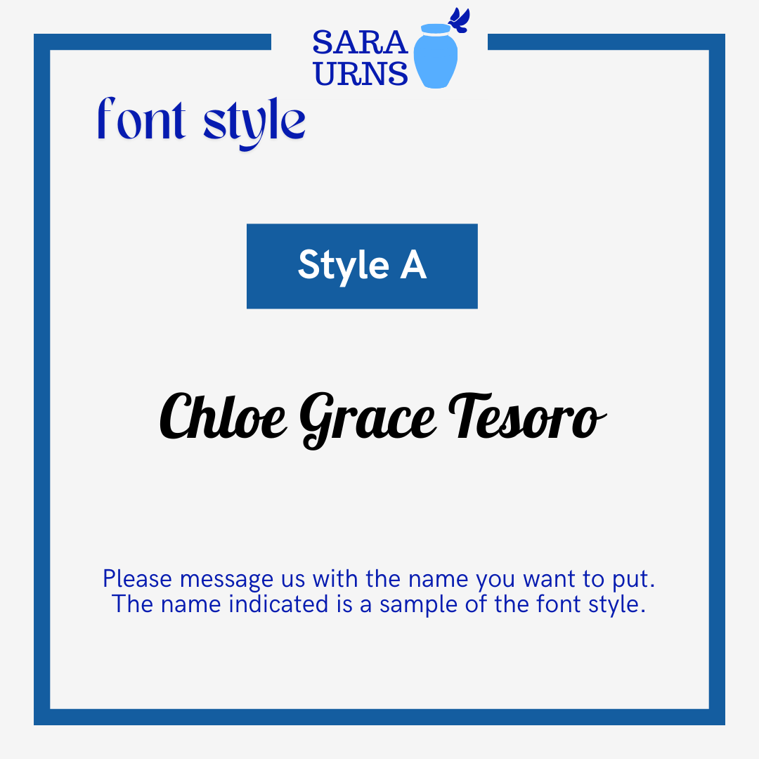 Customized Name Decal for Keepsake Urns