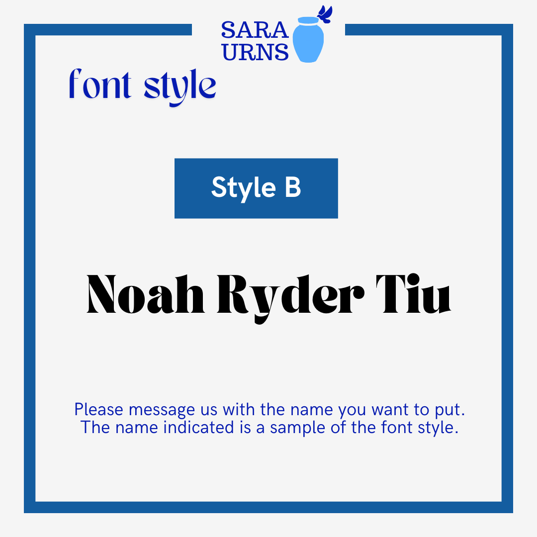 Customized Name Decal for Keepsake Urns