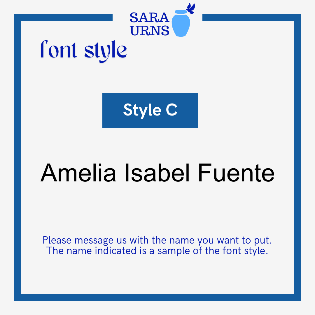 Customized Name Decal for Keepsake Urns