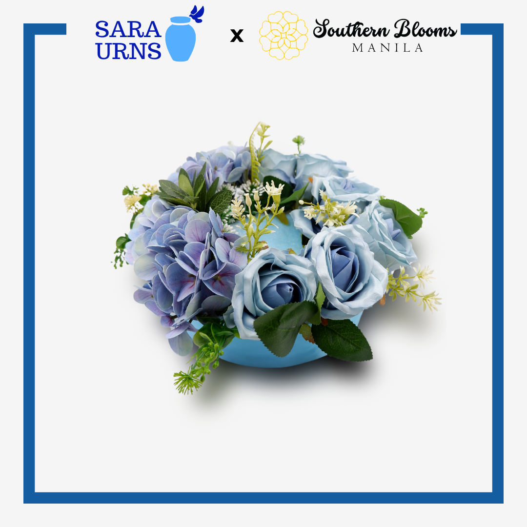 Large Forever Urn Flower Arrangement Blue