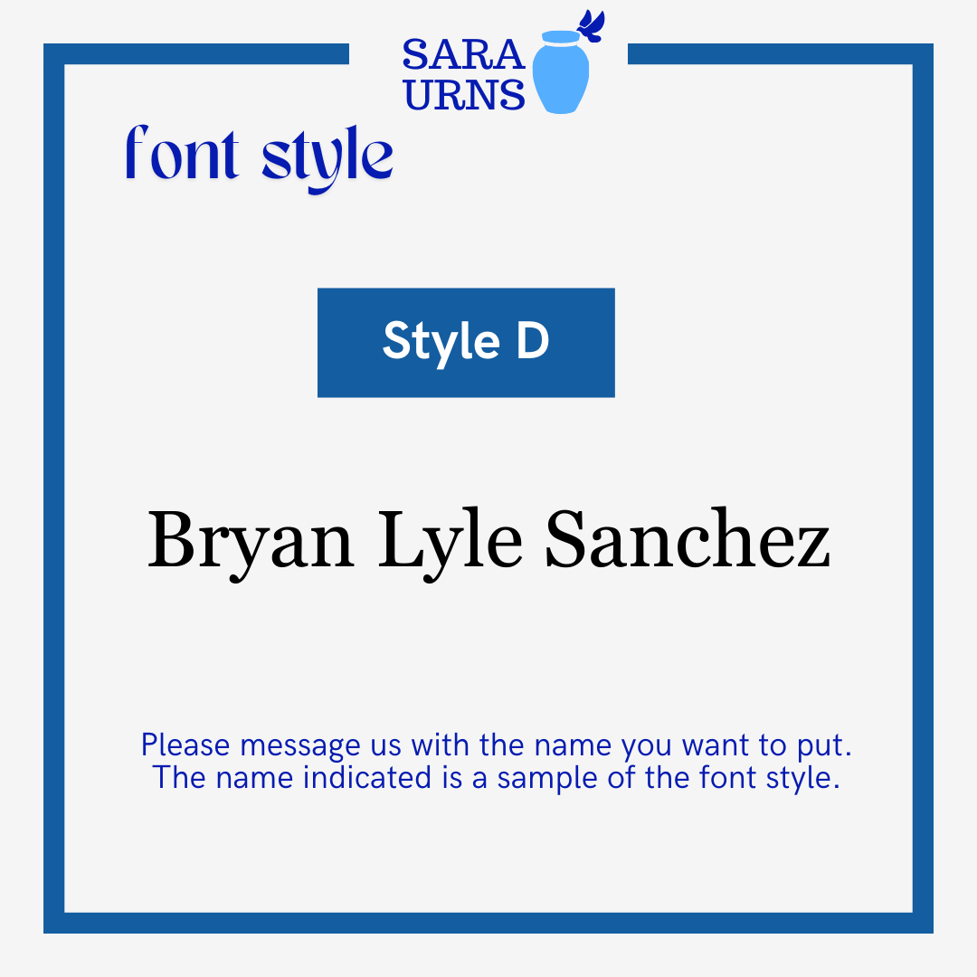 Customized Name Decal for Keepsake Urns