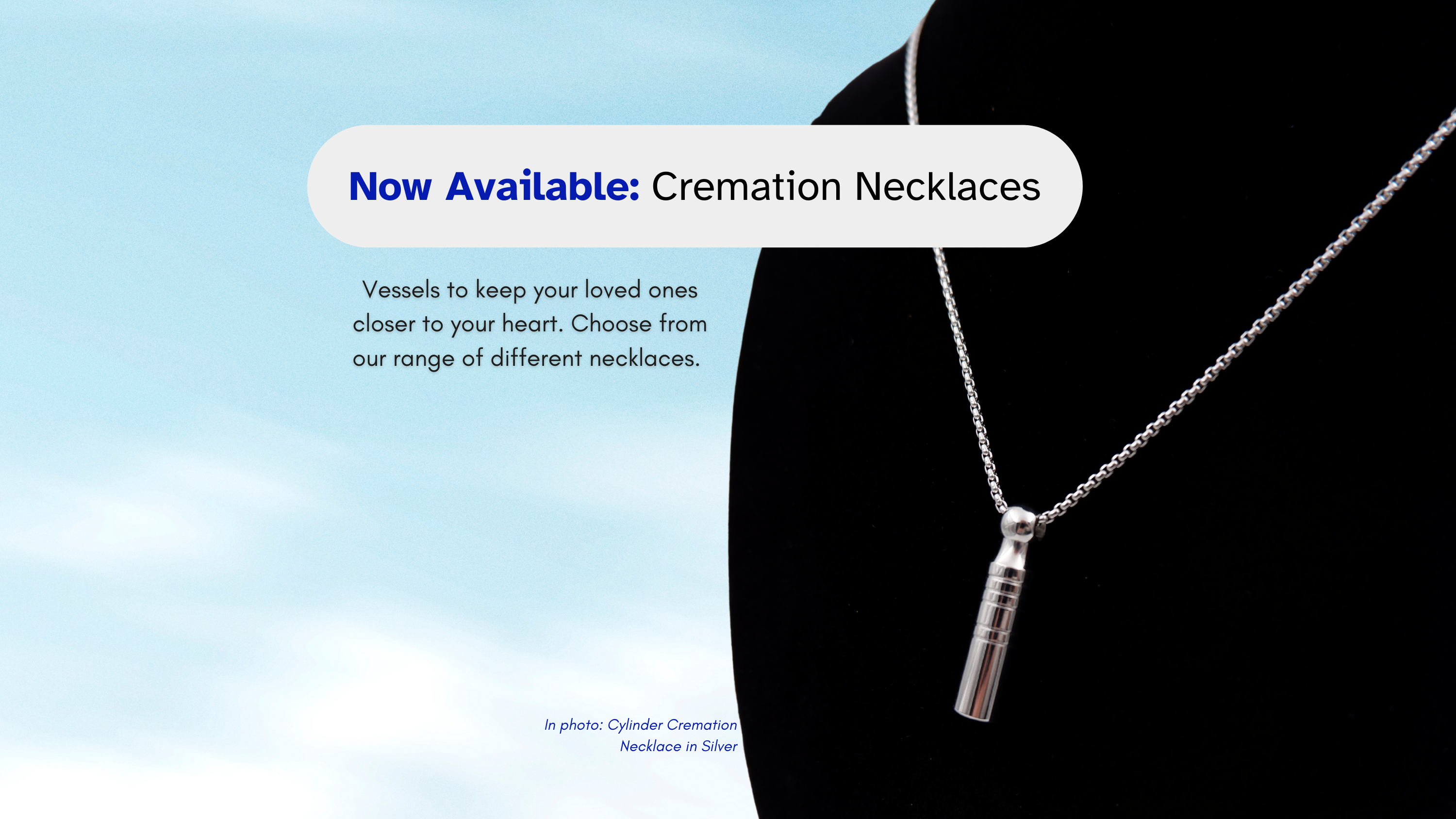 Now Available Cremation Necklaces