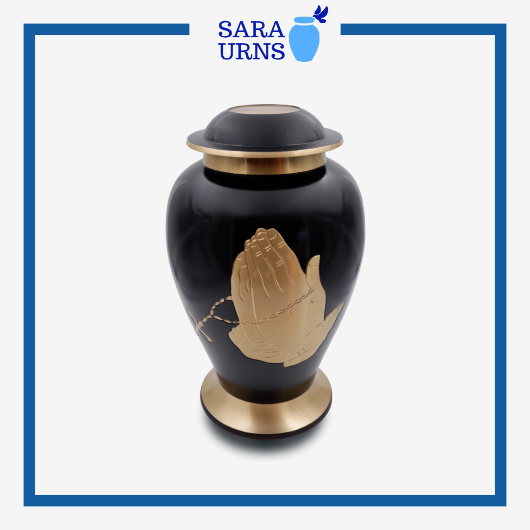 Sincere Prayer Brass Metal Urn
