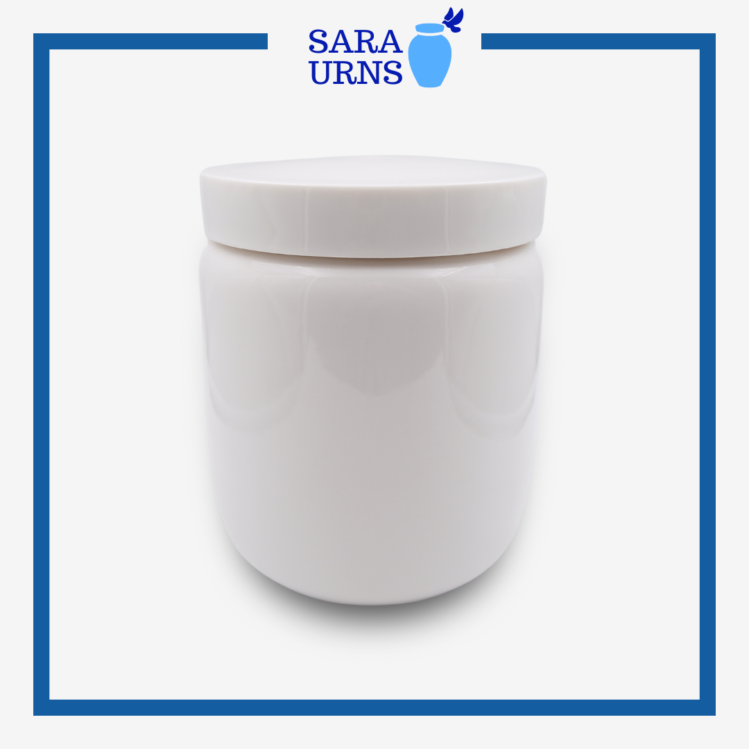 White Honor Large Ceramic Keepsake Urn