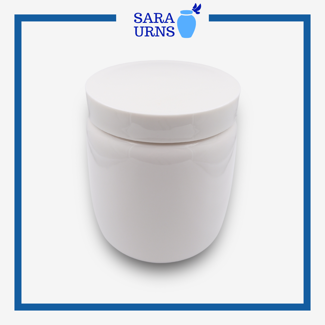White Honor Large Ceramic Keepsake Urn