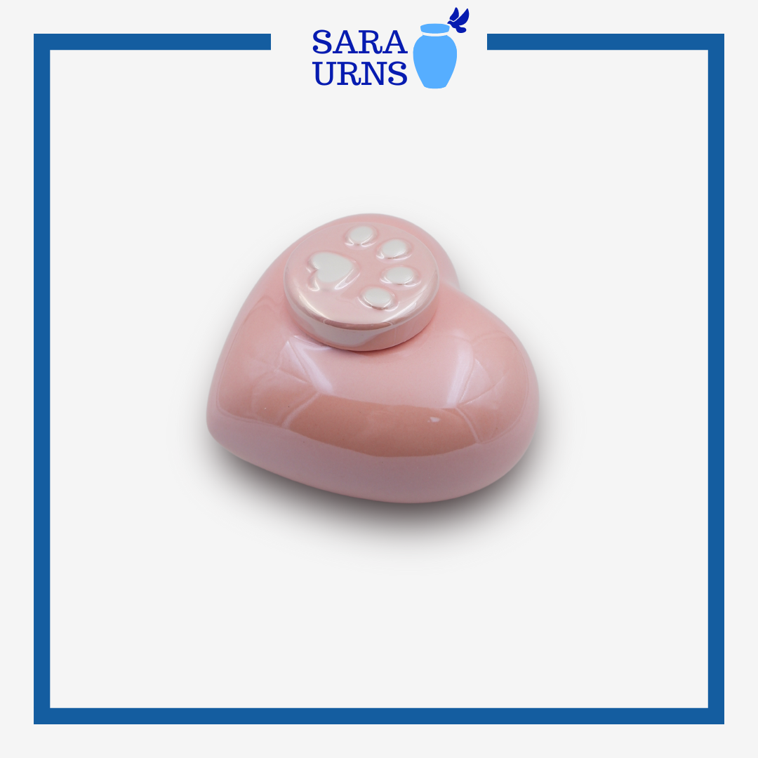 Heart Pearly Paws Pet Urn