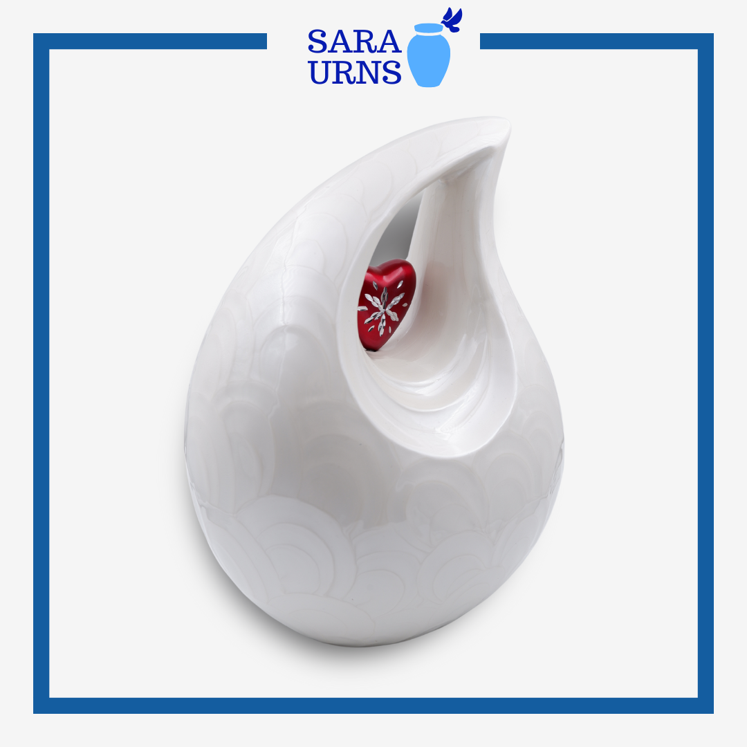 Heart & Soul Teardrop Aluminum Metal Urn