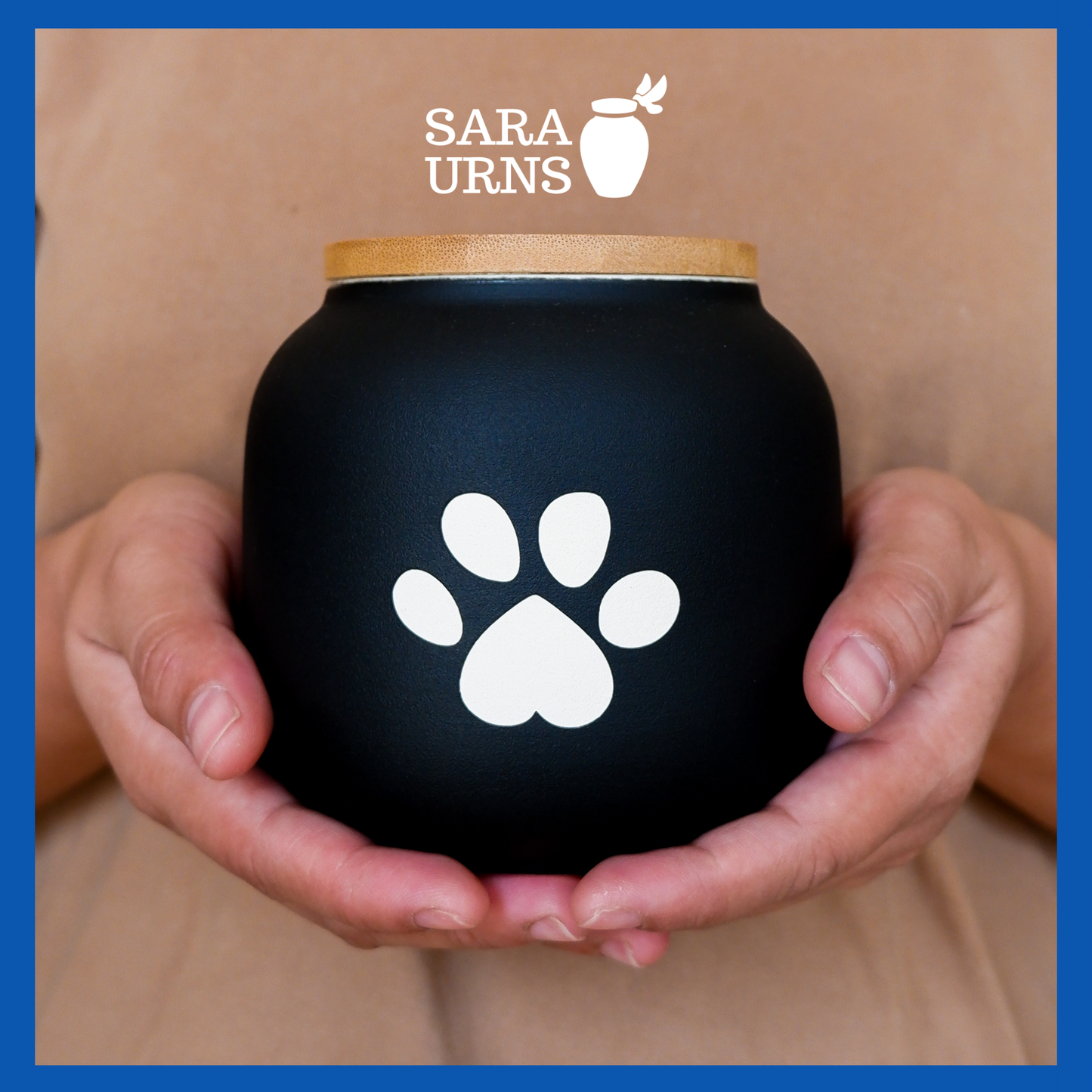 Black Nordic Pet Urn
