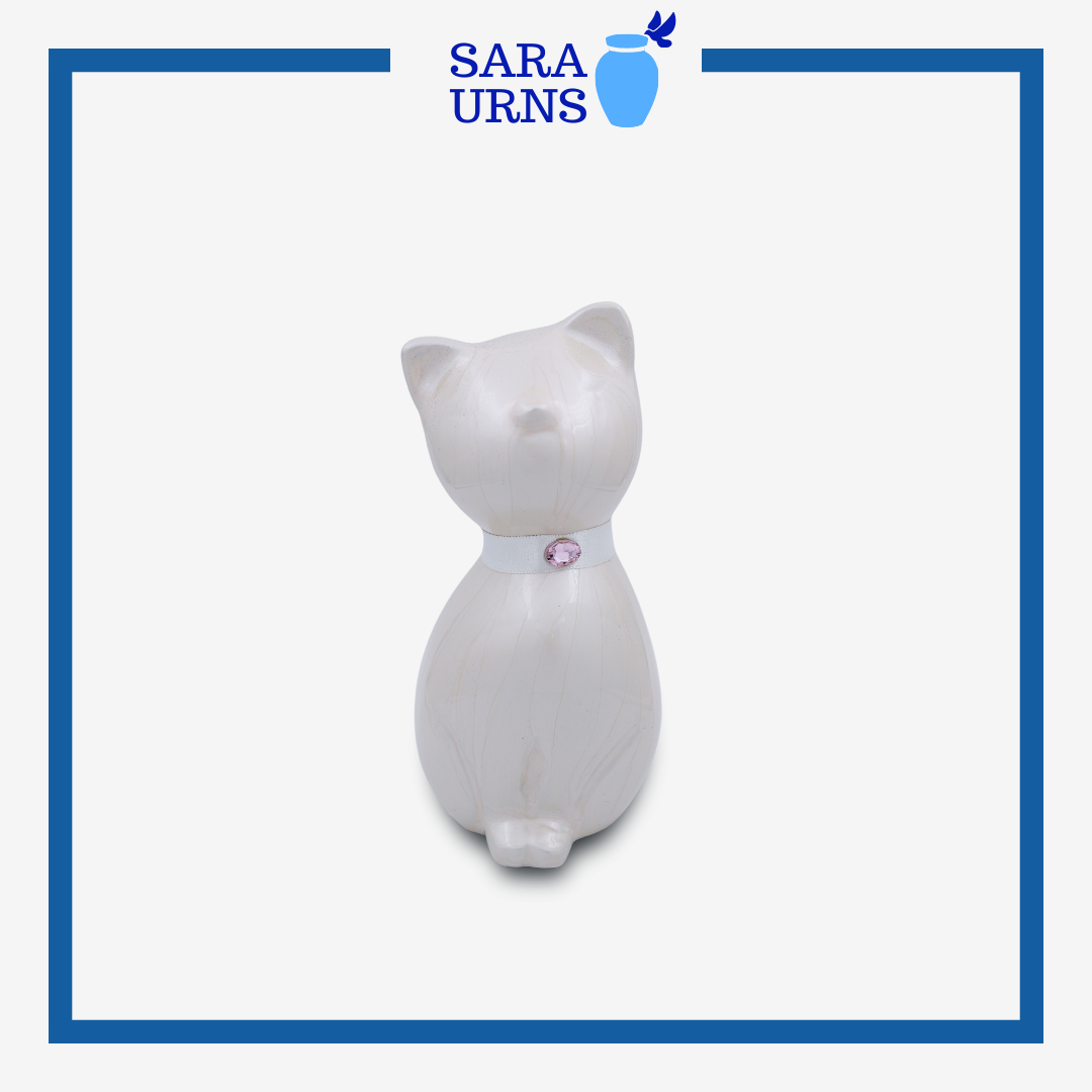 Purrfect Soul Cat Metal Pet Urn
