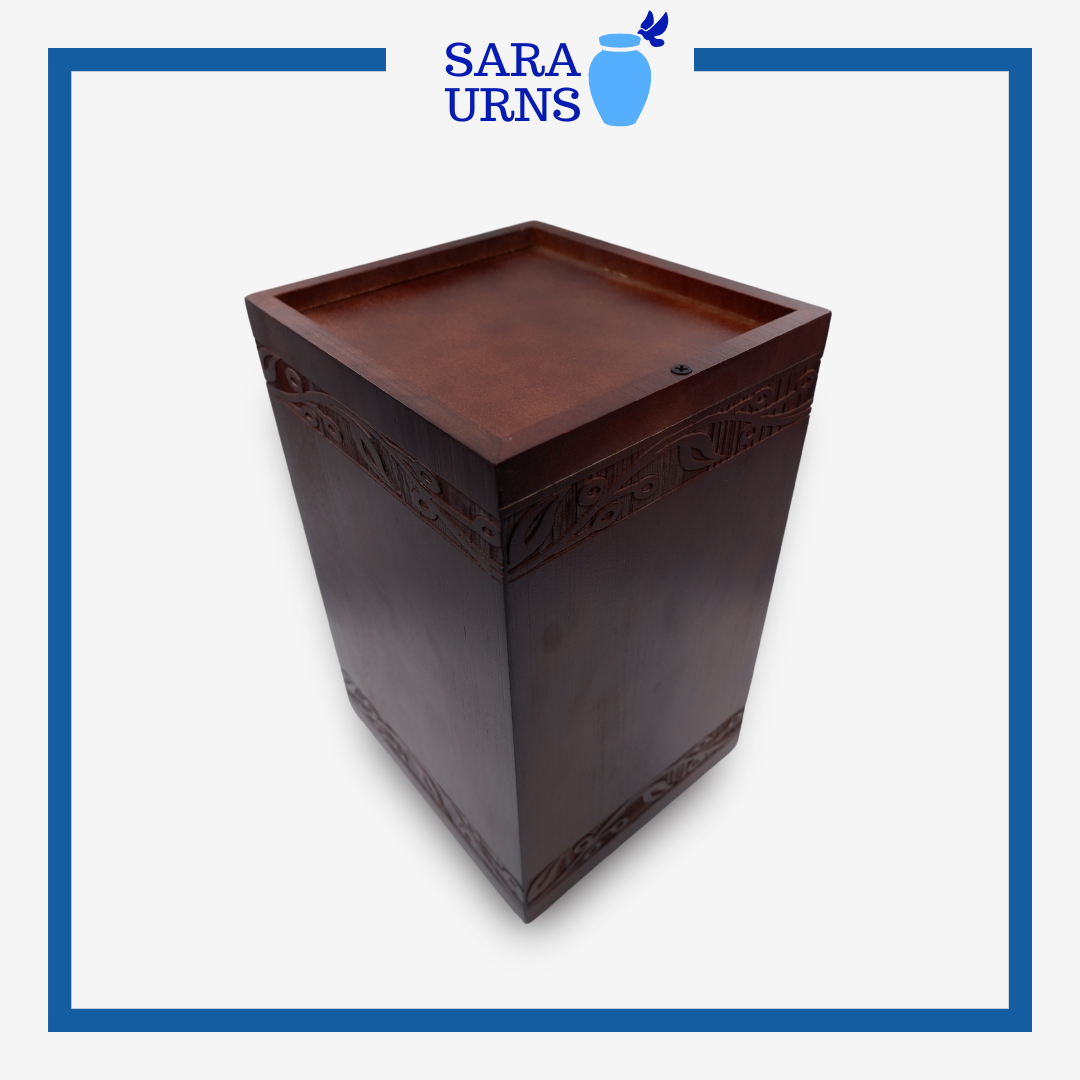 Tree of Life Wood Urn (Safe for Travel)