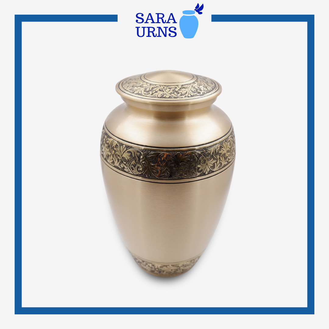 Gold Refuge Brass Metal Urn