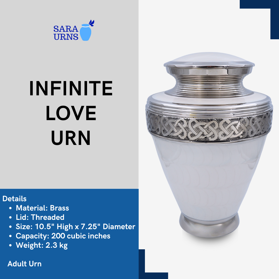 Infinite Love Brass Metal Urn