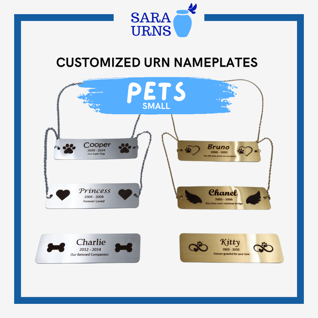 Pet Small Customized Urn Nameplates