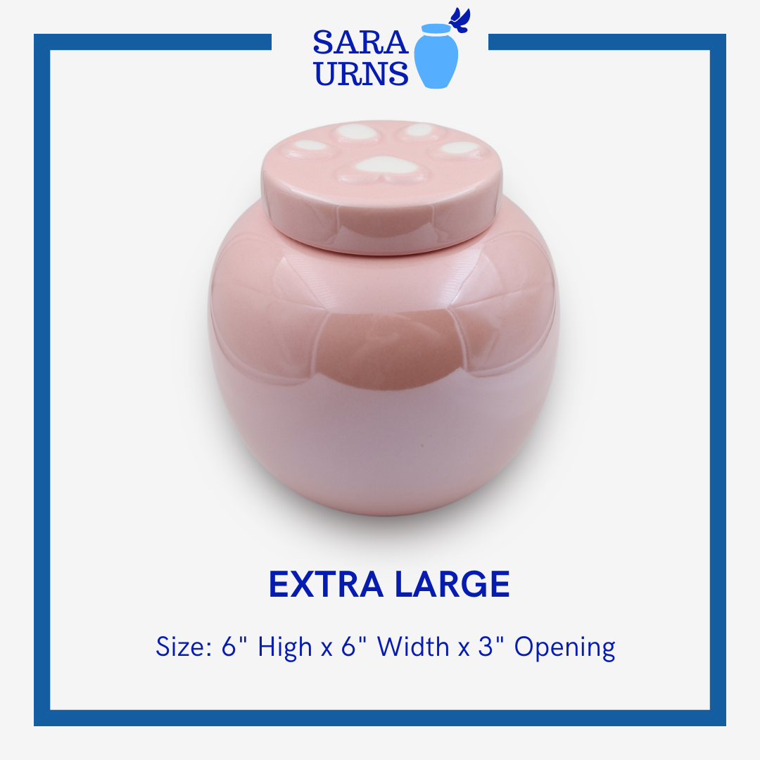 Pink Pearly Paws Pet Urn