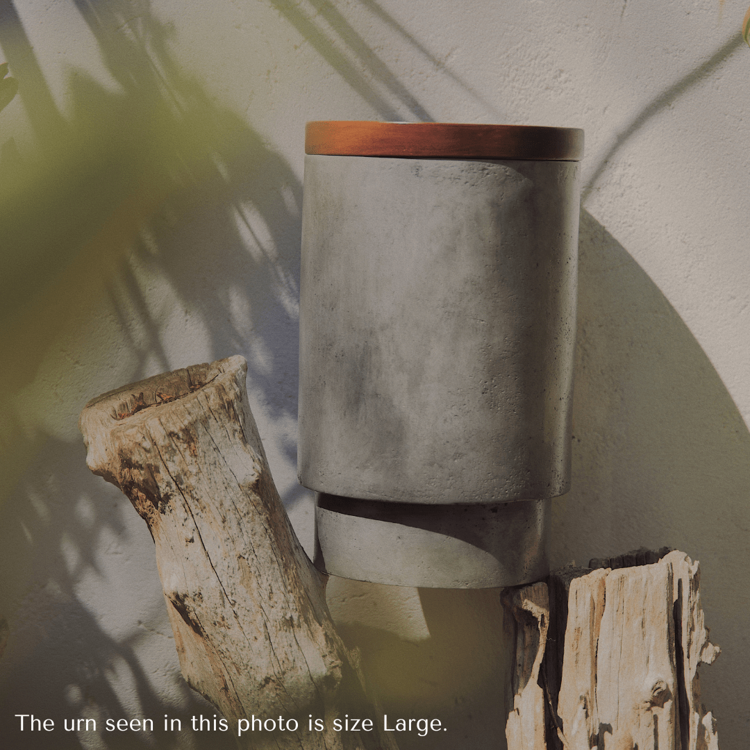 Irog Stone Wood Urn