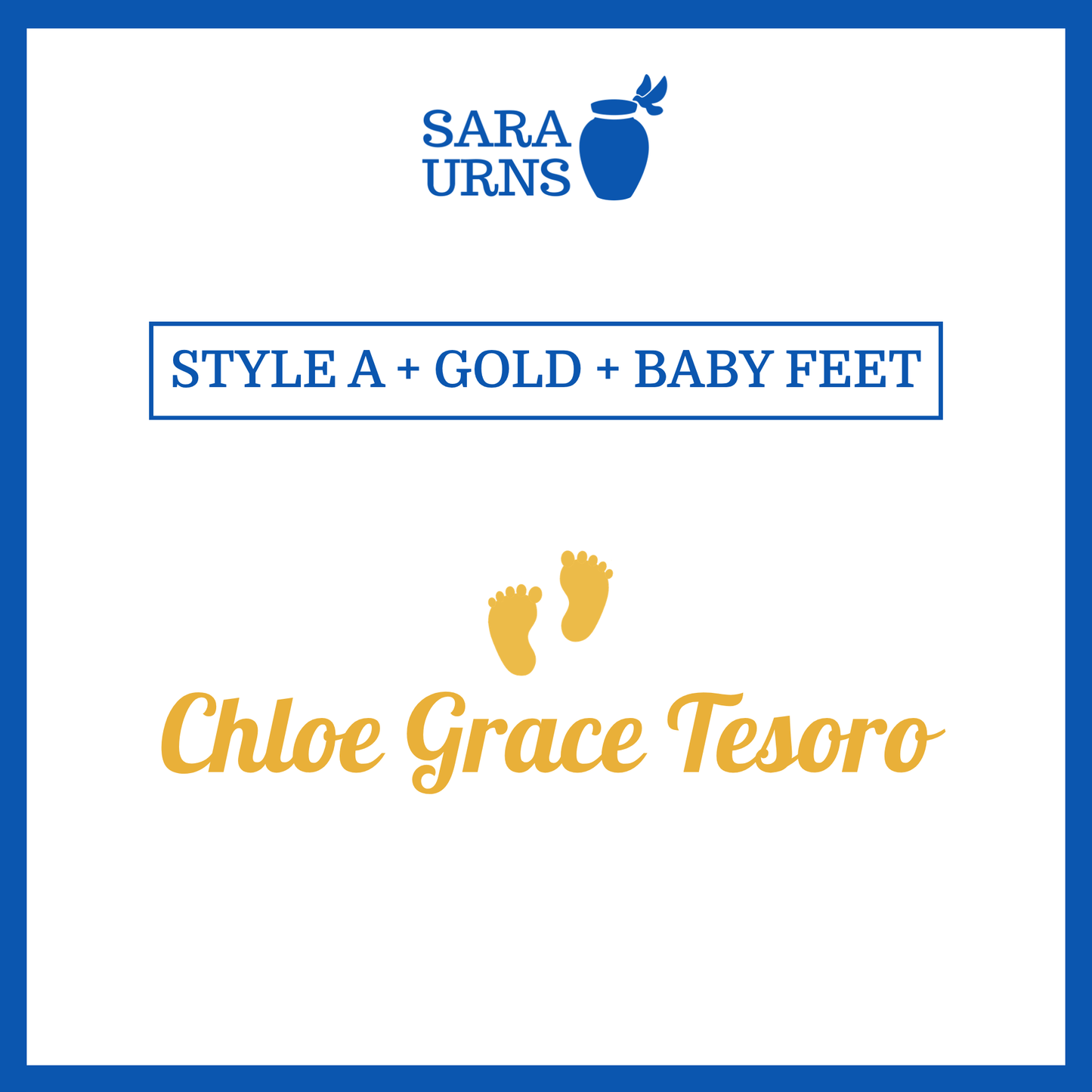Customized Name Decal for Baby Urns