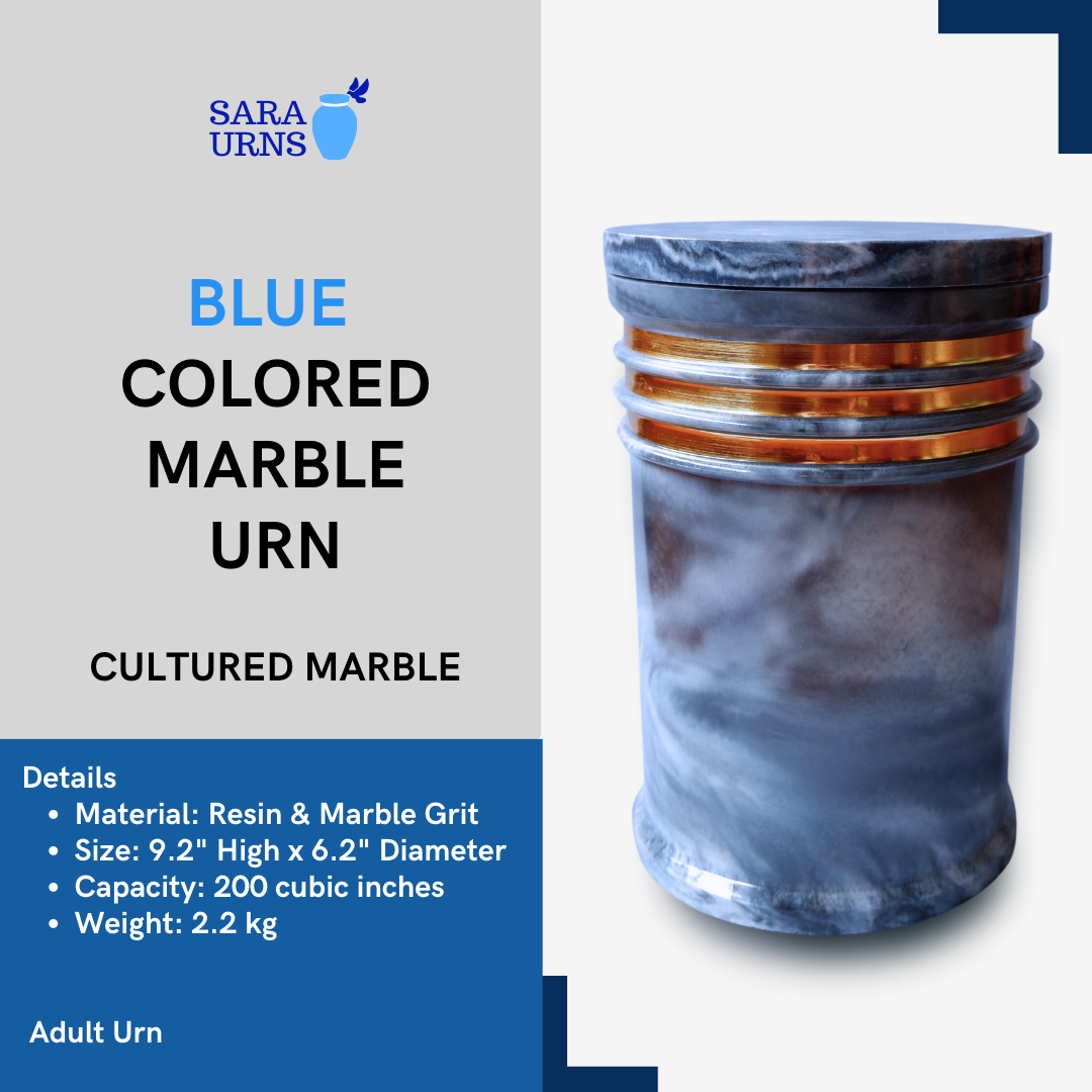 Blue Marble Urn