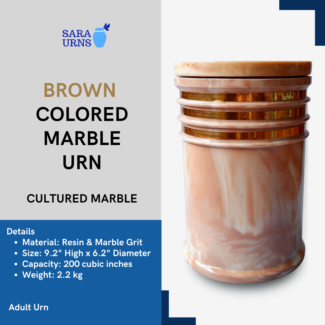 Brown Marble Urn
