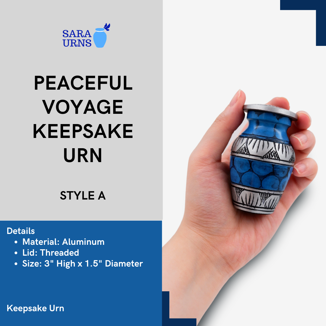 Peaceful Voyage Metal Keepsake Urn - Style A