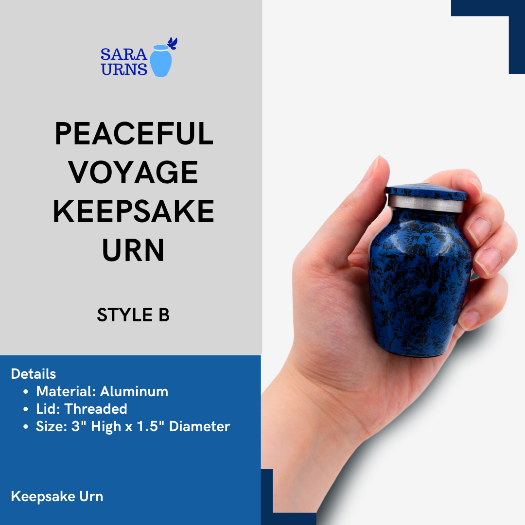 Peaceful Voyage Metal Keepsake Urn - Style B