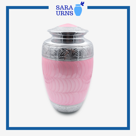 Pink Hope Aluminum Metal Urn