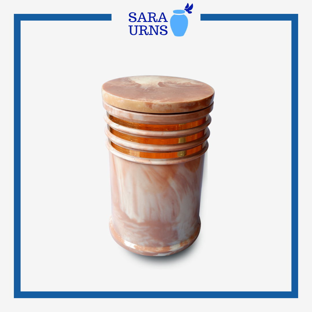 Brown Colored Marble Urn (Cultured Marble)