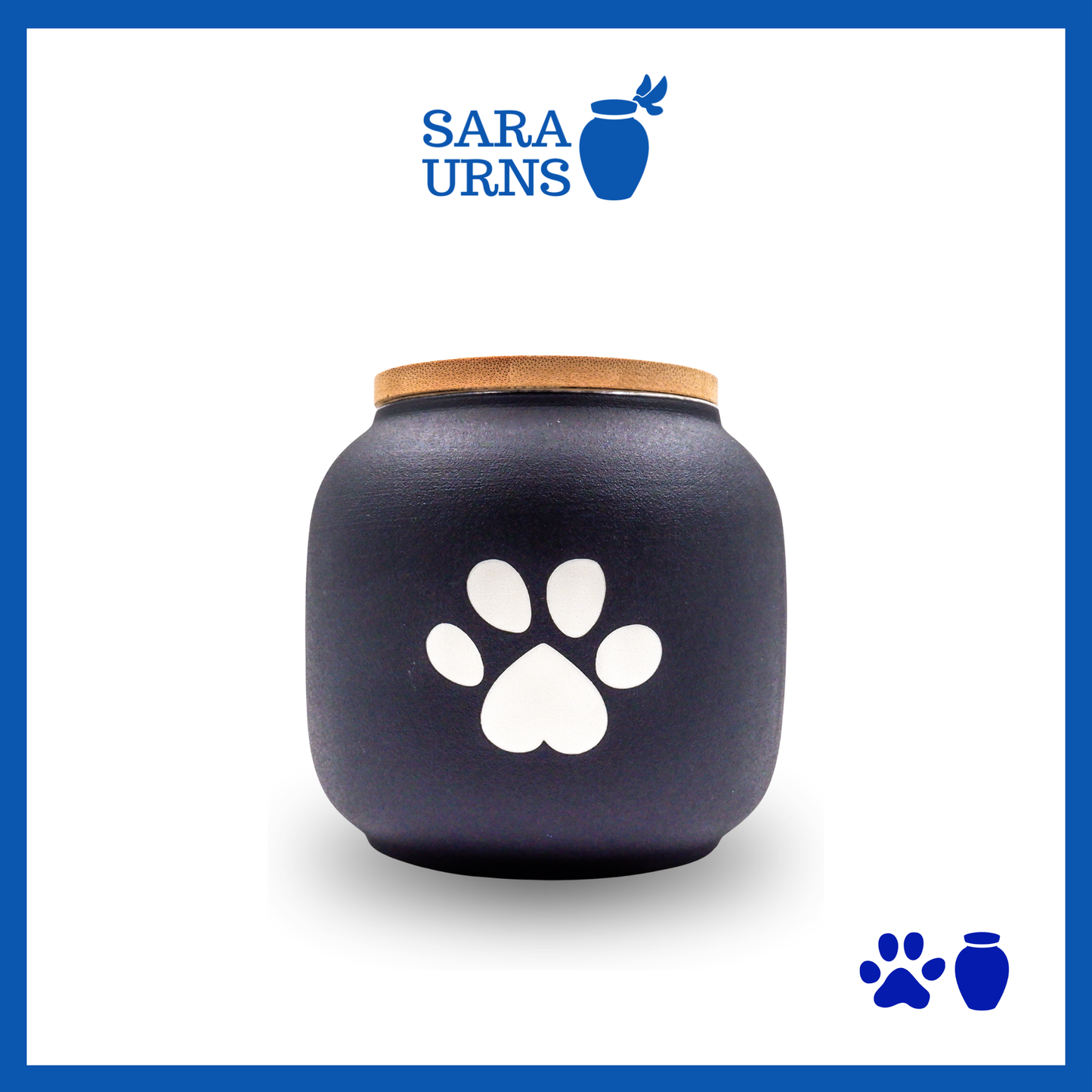 Black Nordic Pet Urn