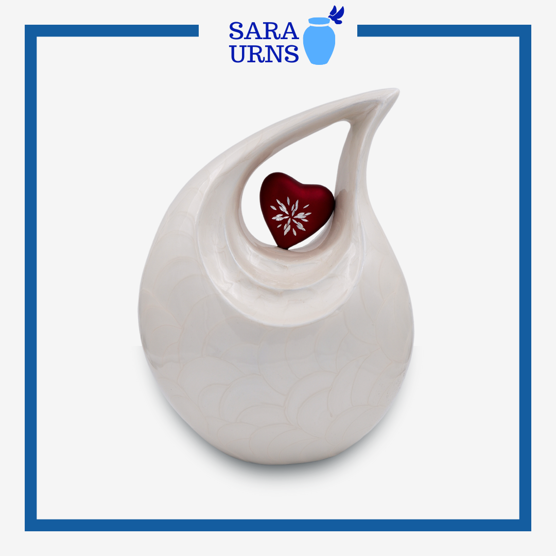 Heart & Soul Teardrop Aluminum Metal Urn
