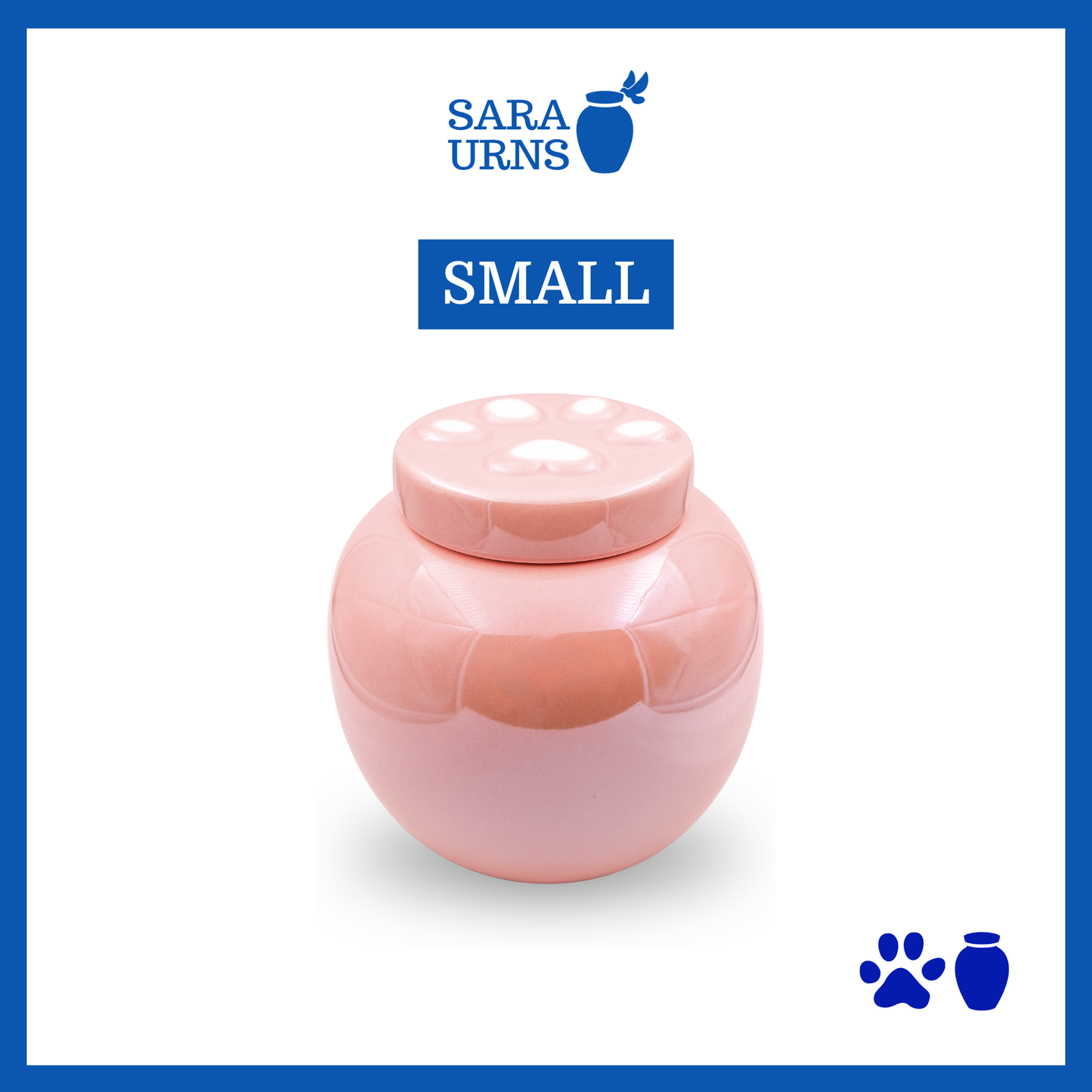 Pink Pearly Paws Pet Urn