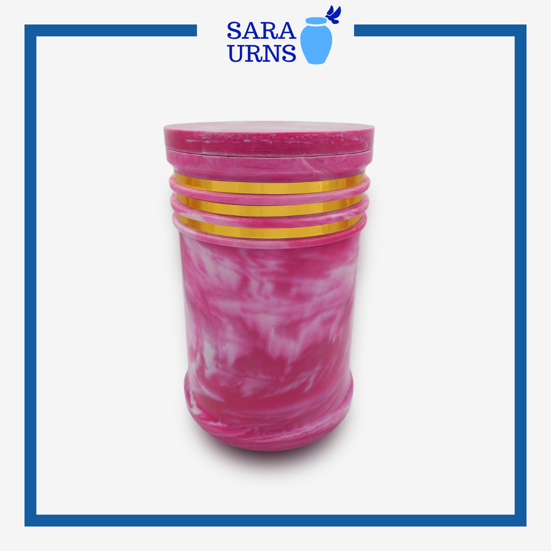 Pink Colored Marble Urn (Cultured Marble)