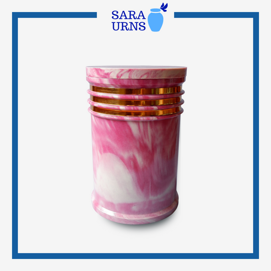 Pink Colored Marble Urn (Cultured Marble)