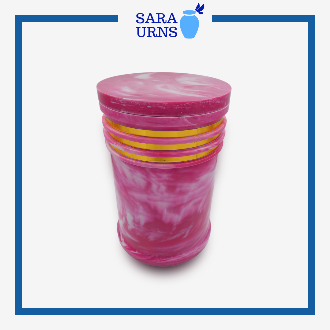 Pink Colored Marble Urn (Cultured Marble)