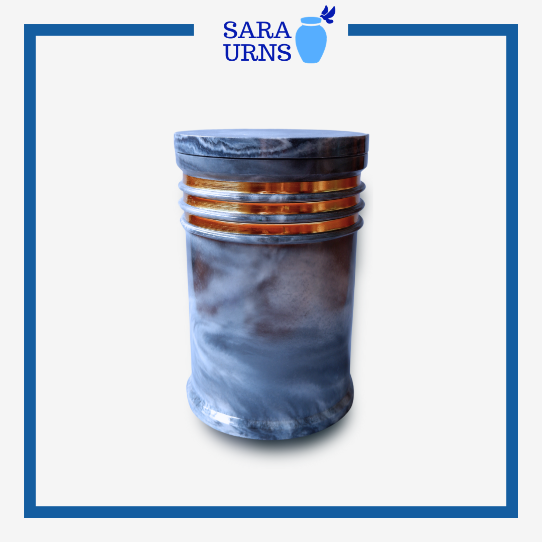 Blue Colored Marble Urn (Cultured Marble)