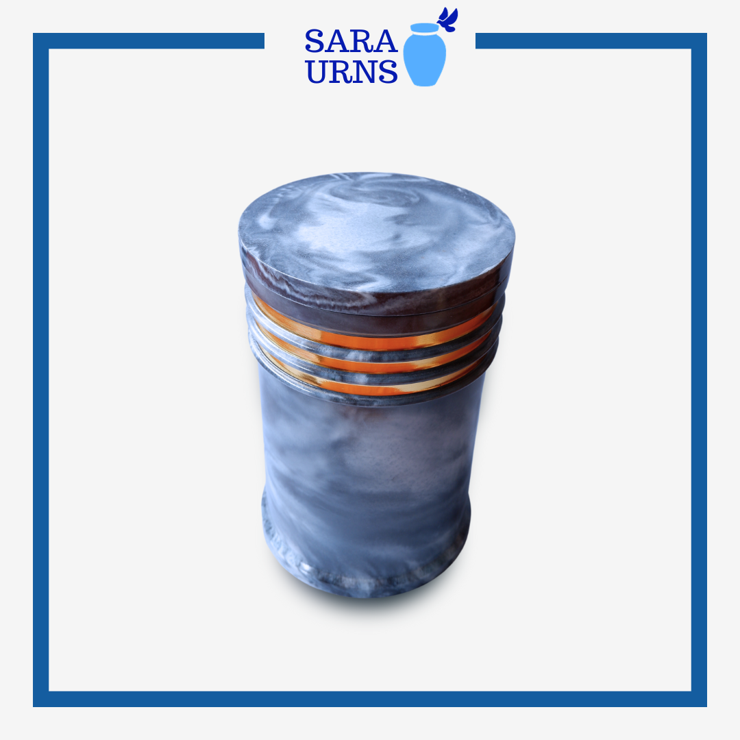 Blue Colored Marble Urn (Cultured Marble)