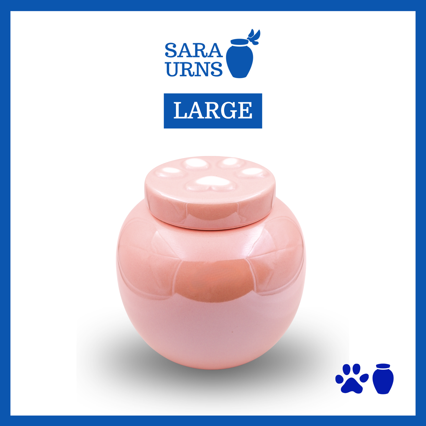 Pink Pearly Paws Pet Urn