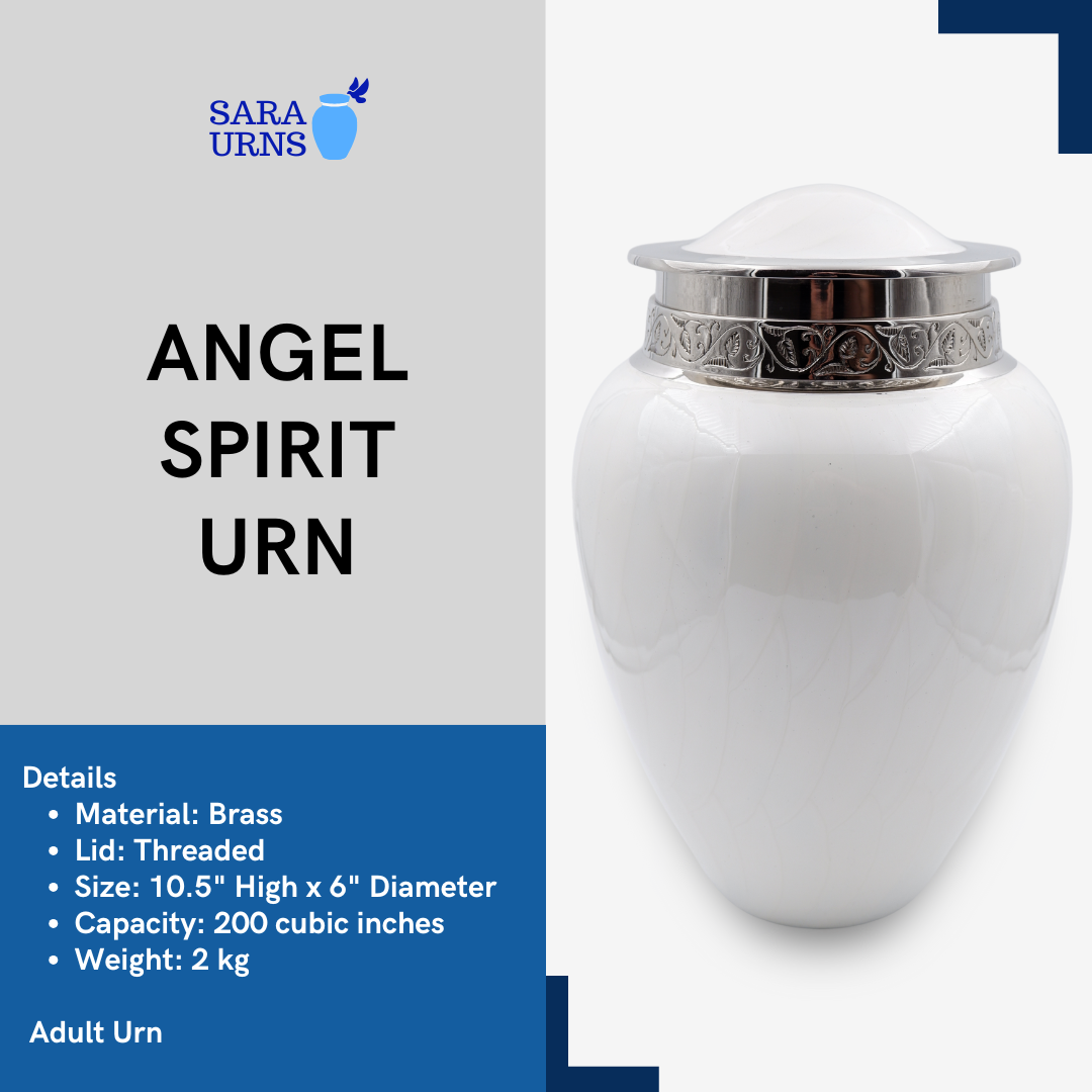 Angel Spirit Brass Metal Urn