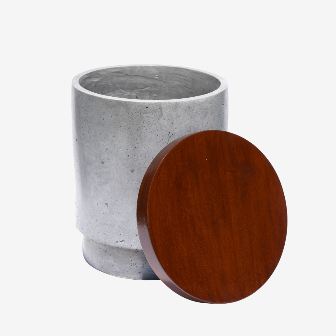 Irog Stone Wood Urn