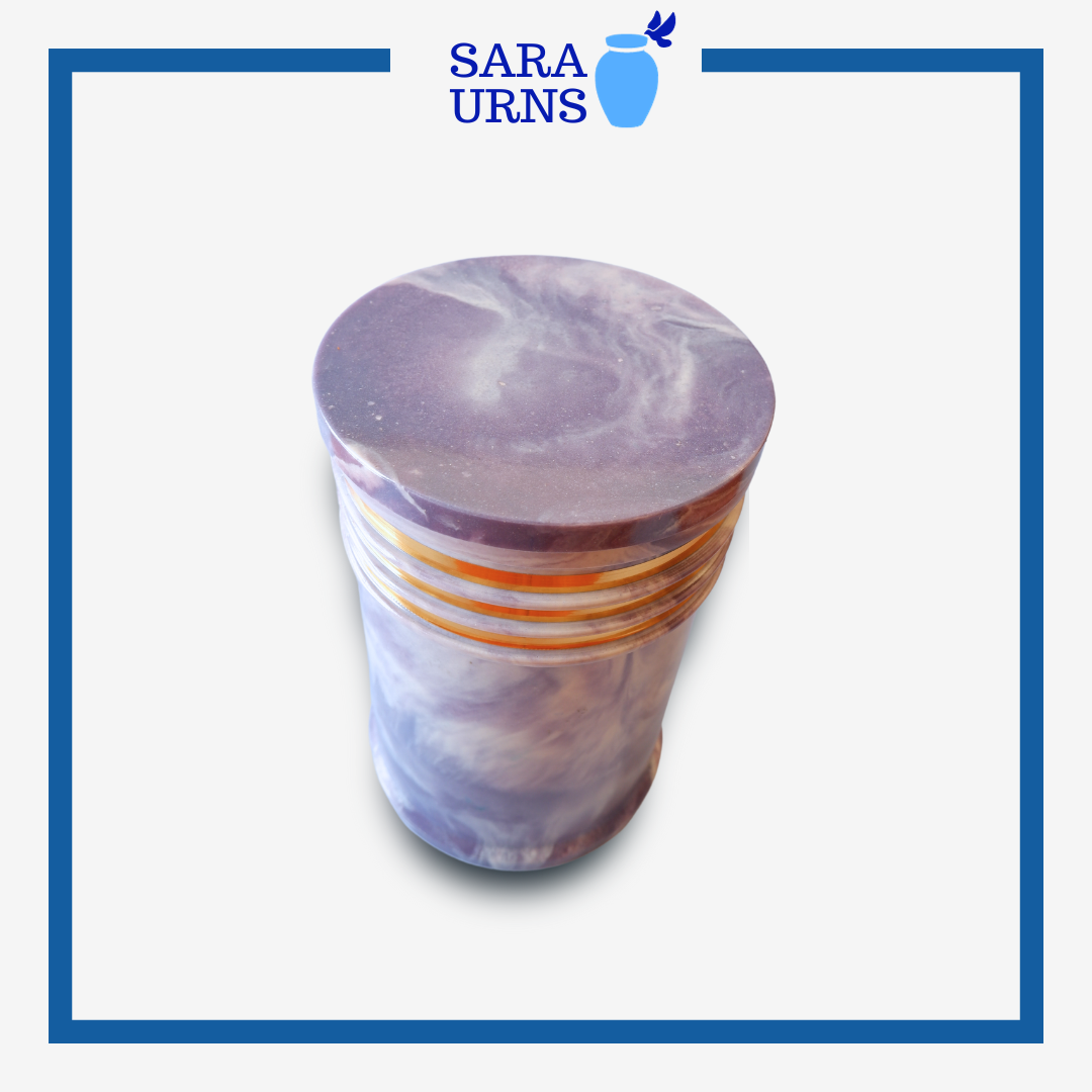 Purple Colored Marble Urn (Cultured Marble)