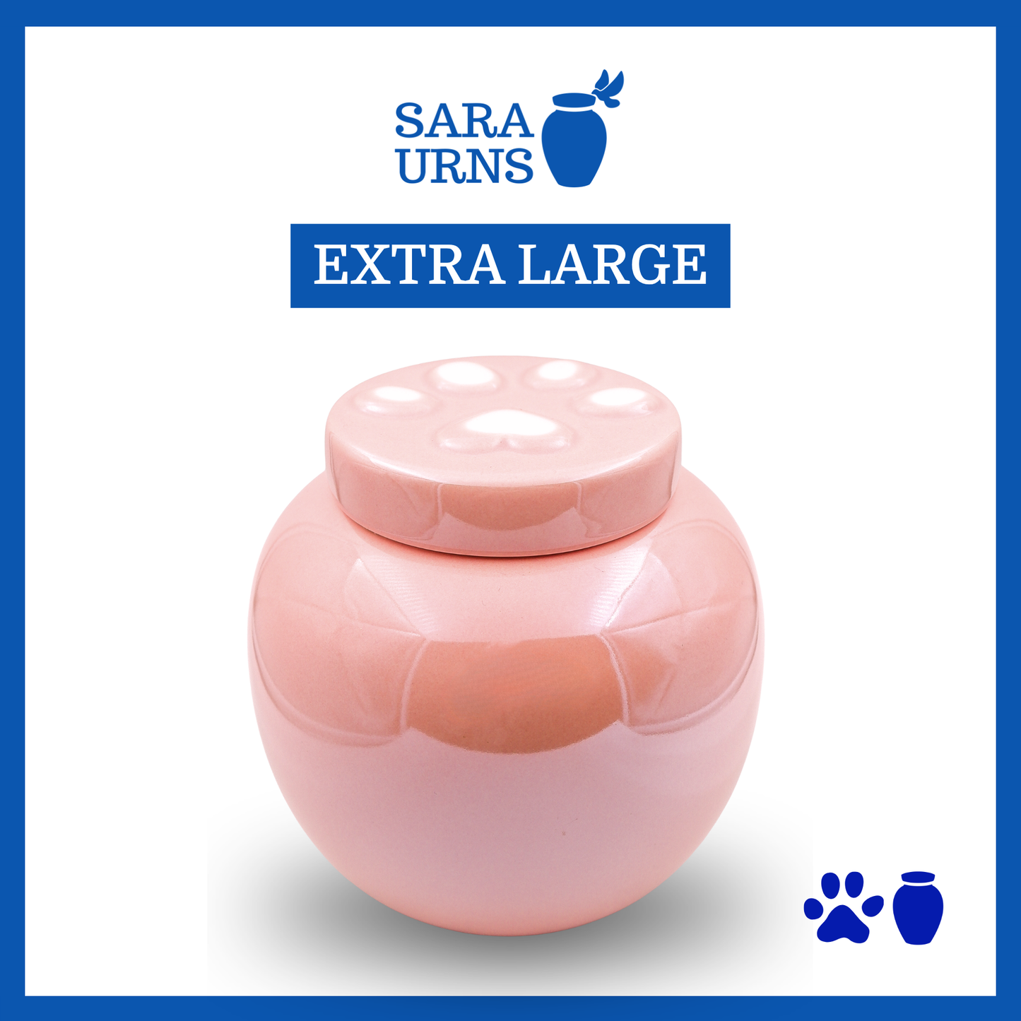 Pink Pearly Paws Pet Urn
