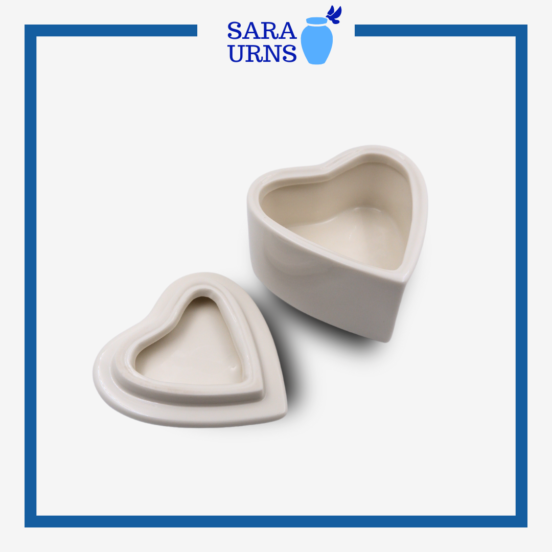 Pure Heart Ceramic Keepsake Urn