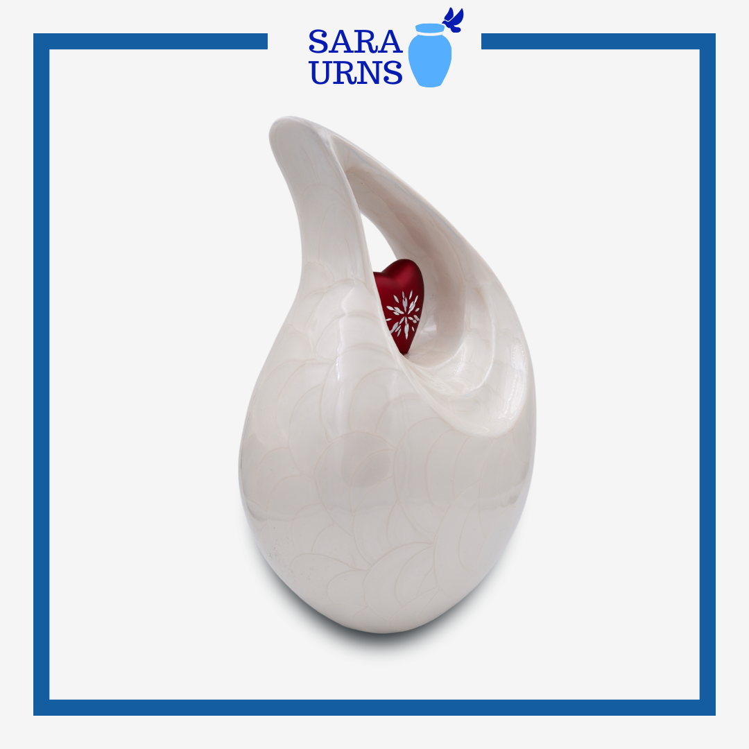 Heart & Soul Teardrop Aluminum Metal Urn
