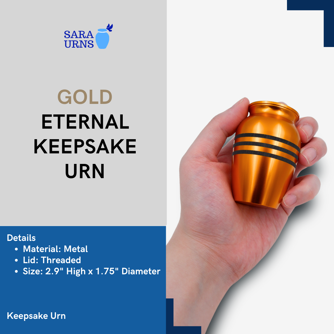 Gold Eternal Metal Keepsake Urn
