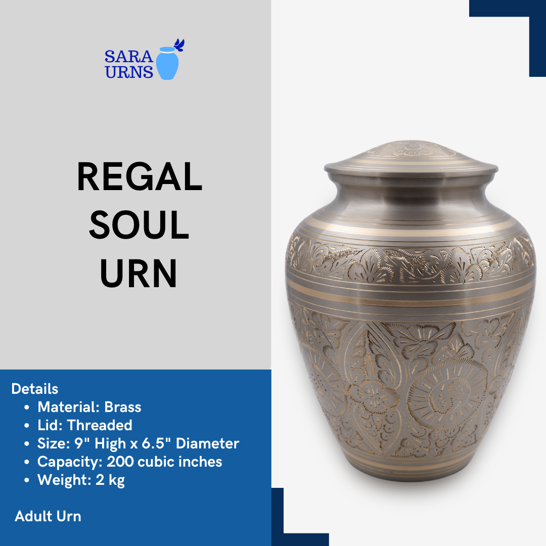 Regal Soul Brass Metal Urn