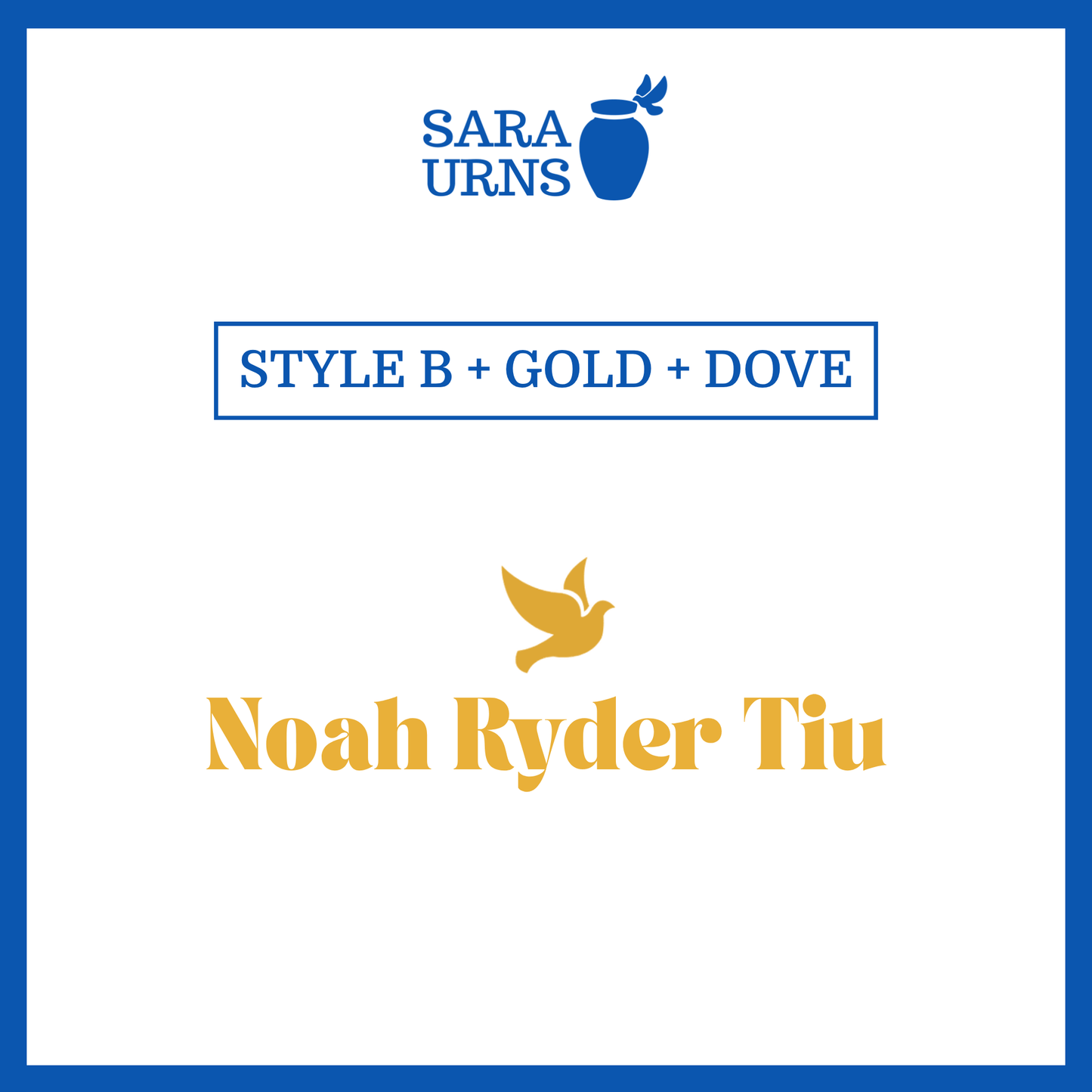 Customized Name Decal for Baby Urns